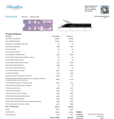 2026 Bentley 223 Elite QSB