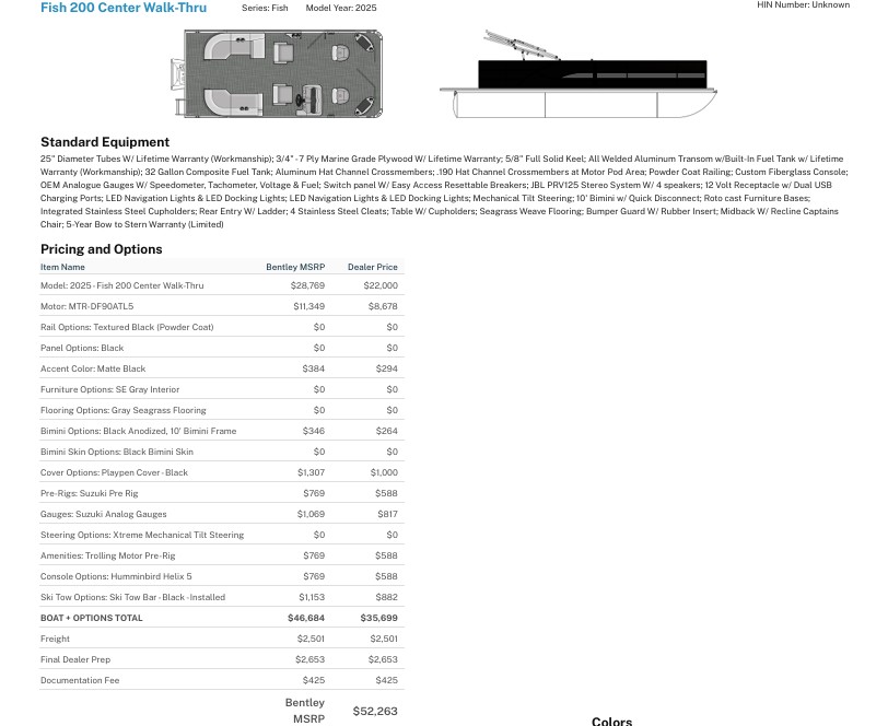 2026 Bentley 200 Fish CWT