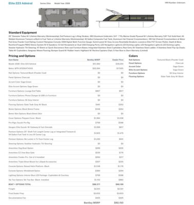 2026 Bentley 223 Elite Admiral
