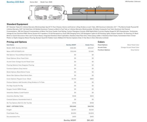 2026 Bentley 223 Bolt