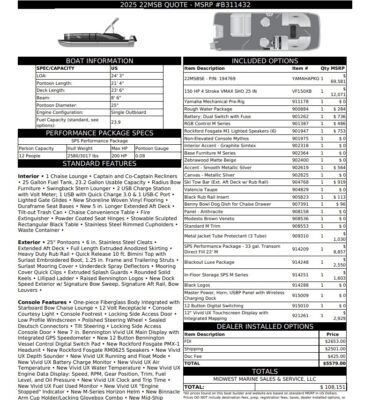 2026 Bennington 22 MSB Base