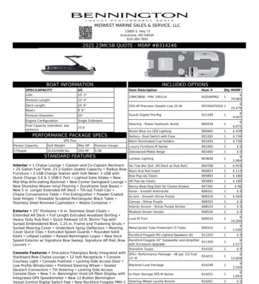 2026 Bennington 23 MCSB Luxe