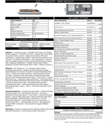 2026 Bennington 22 SSB Base