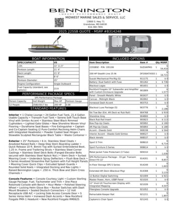 2026 Bennington 22 SSB Sport