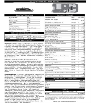2026 Bennington 22 MSB Base