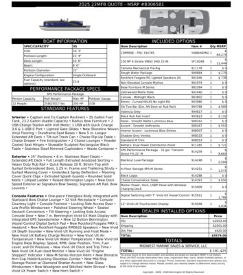 2026 Bennington 22 MFB Base