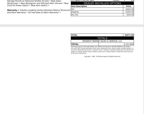 2026 Bennington 22 MSB Sport