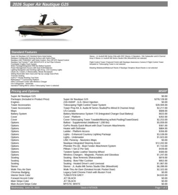 2026 Nautique Super Air G25