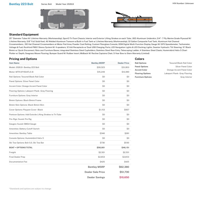 2027 Bentley 223 Bolt