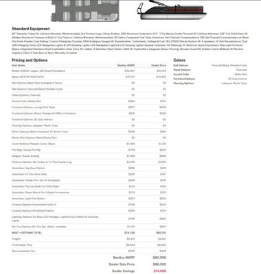 2027 Bentley 223 Legacy QSB