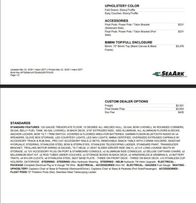 2027 SeaArk Big Easy