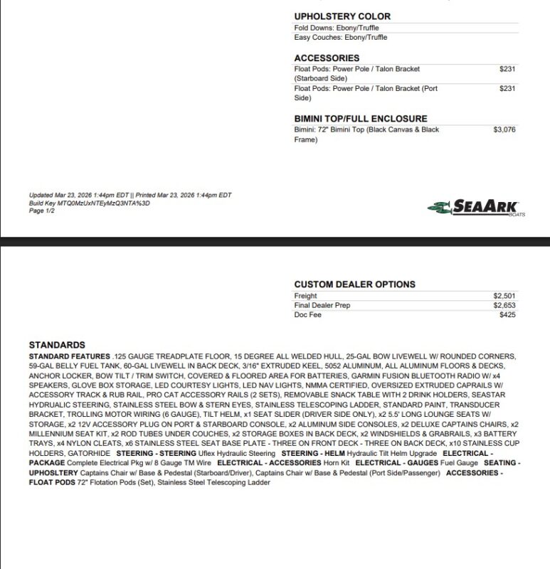 2027 SeaArk Big Easy