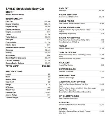 2027 SeaArk Easy Cat