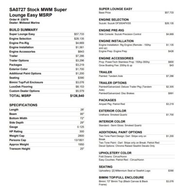 2027 SeaArk Super Lounge Easy