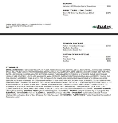 2027 SeaArk Super Lounge Easy