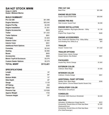 2027 SeaArk Pro Cat 240