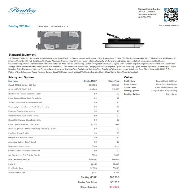 2027 Bentley 223 Bolt