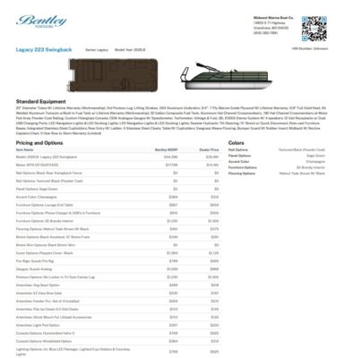 2026 Bentley 223 Legacy Swingback