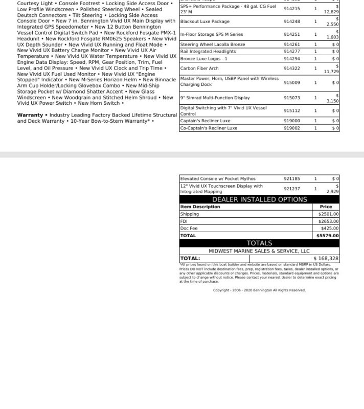 2026 Bennington 23 MCSB Luxe