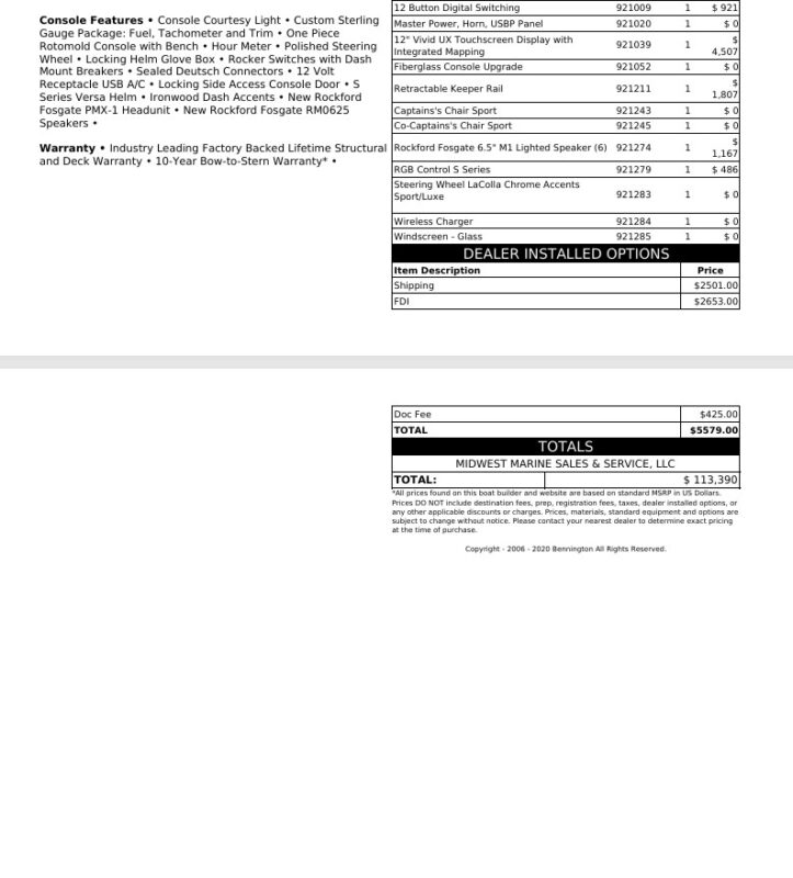 2026 Bennington 22 SSB Sport