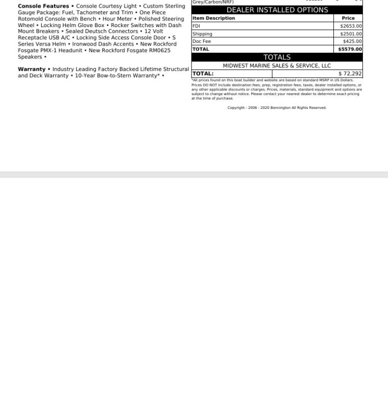 2026 Bennington 22 SSR Base