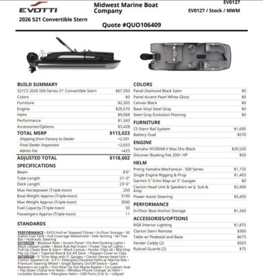 2027 Evotti 521 CS