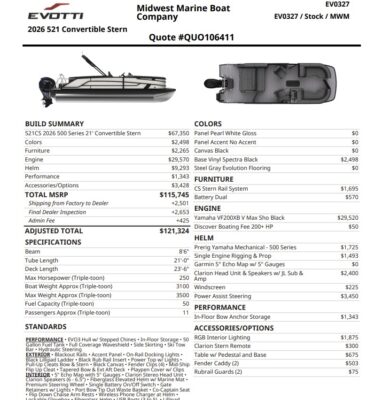 2027 Evotti 521 CS