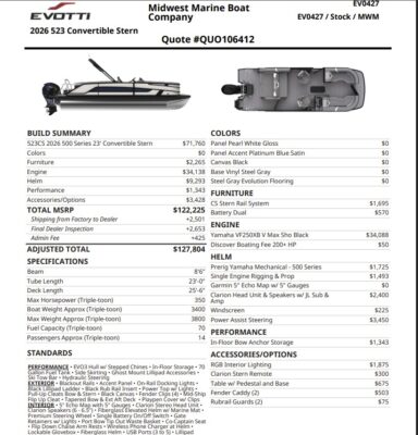 2027 Evotti 523 CS