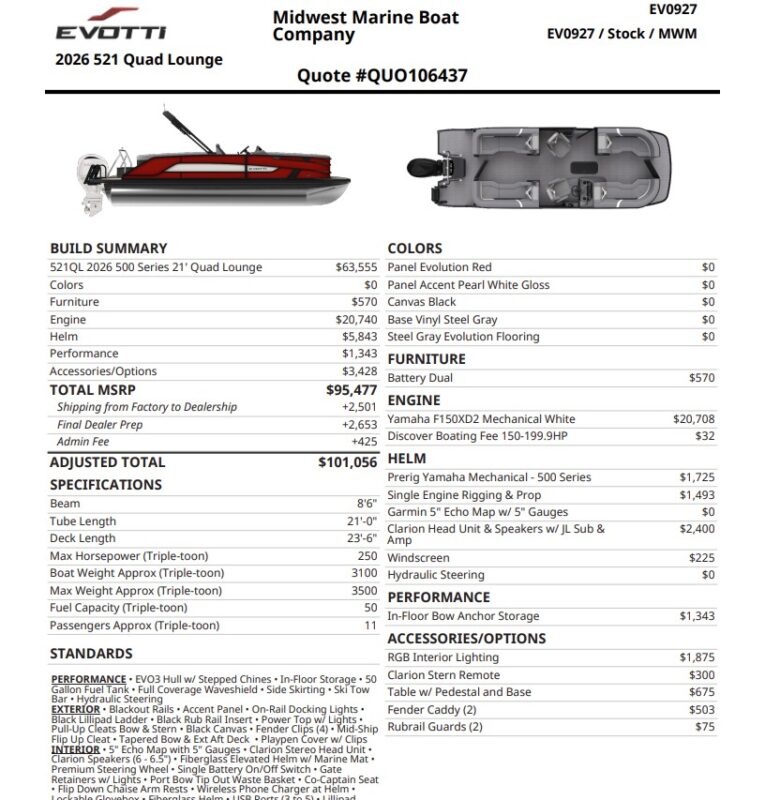 2027 Evotti 521 QL