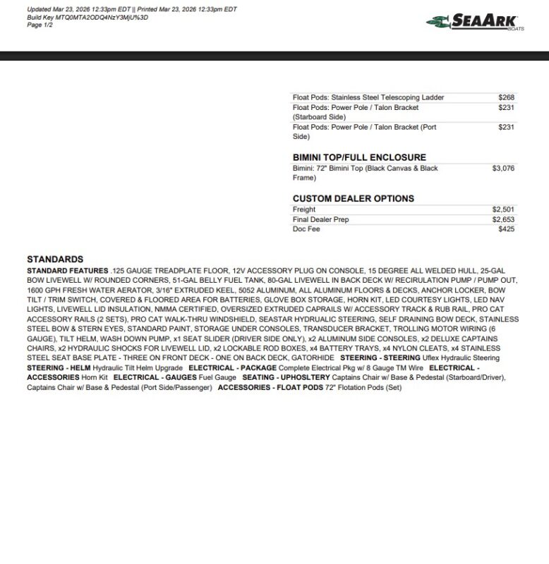 2027 SeaArk Pro Cat 200