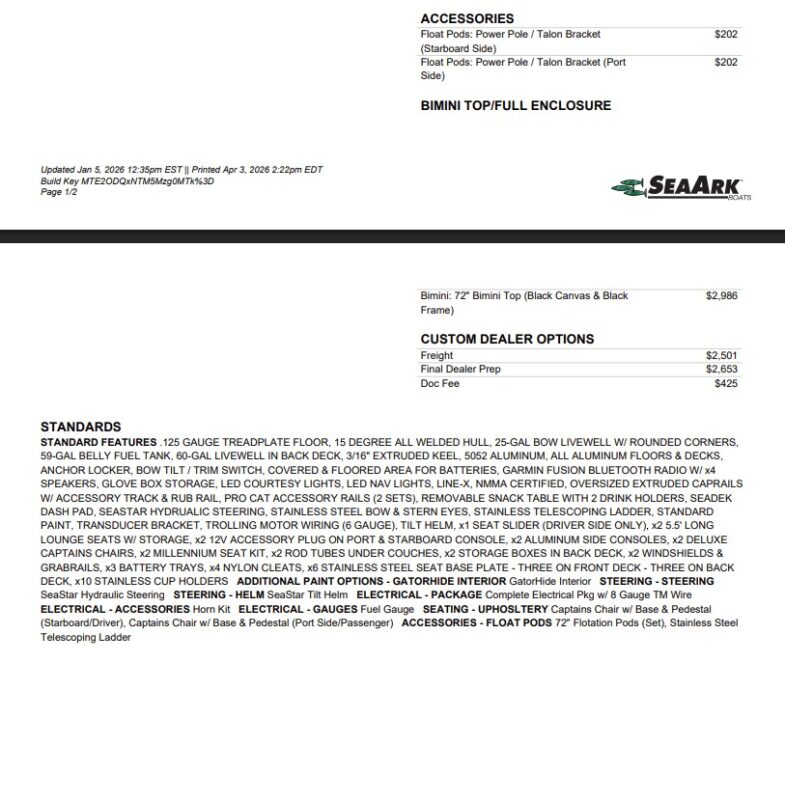 2026 SeaArk Big Easy