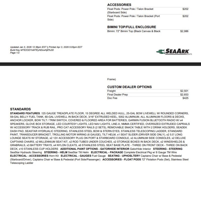 2026 SeaArk Big Easy