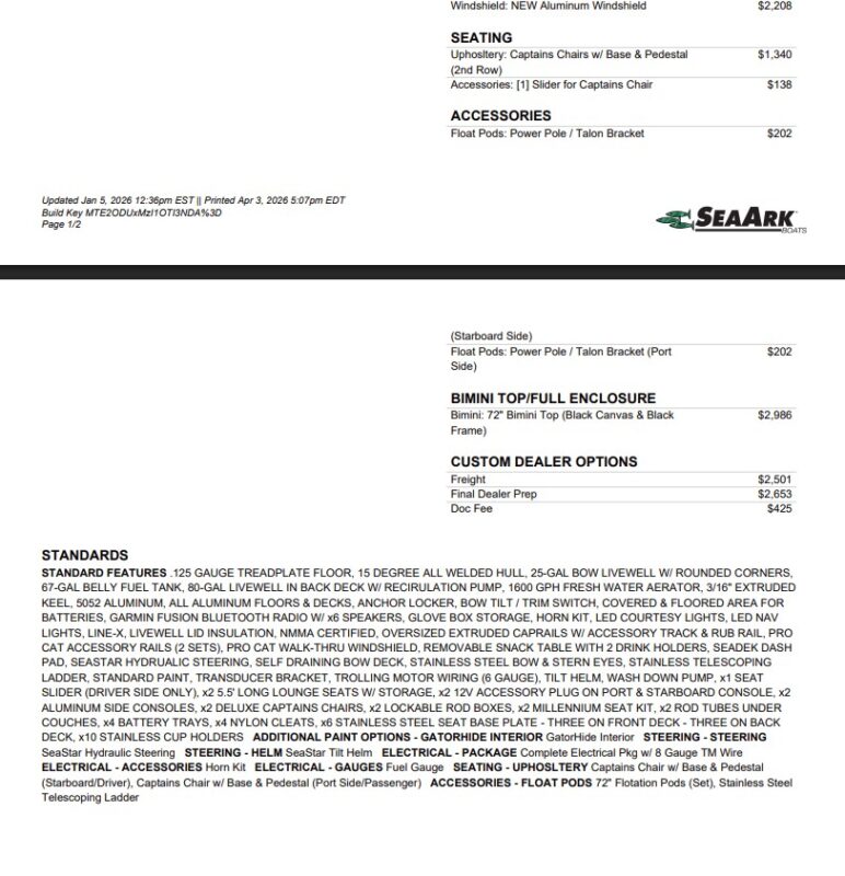 2026 SeaArk Easy Cat