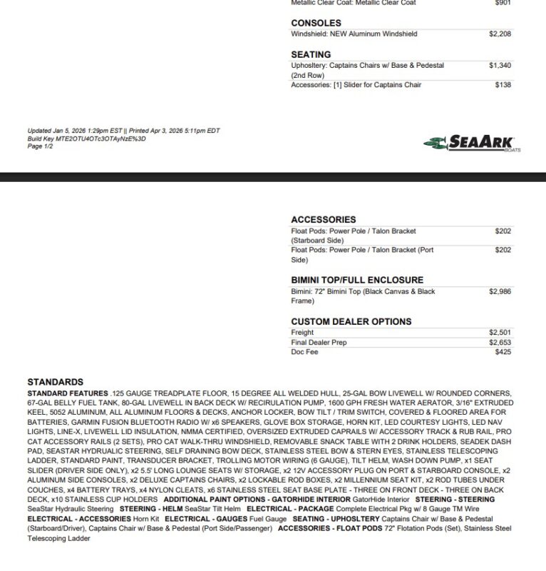 2026 SeaArk Easy Cat