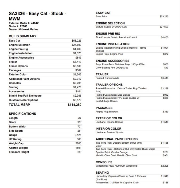 2026 SeaArk Easy Cat