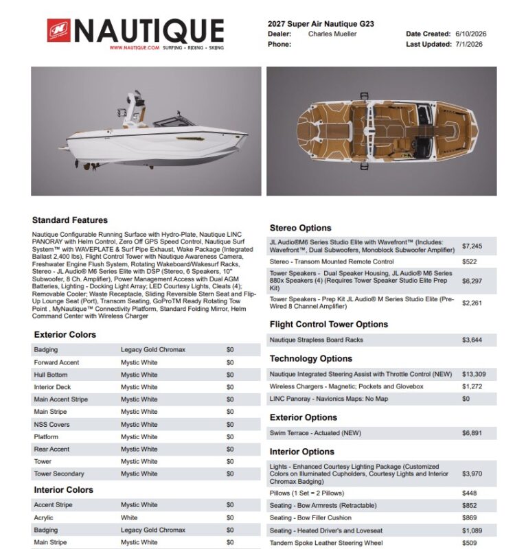 2027 Nautique Super Air G23