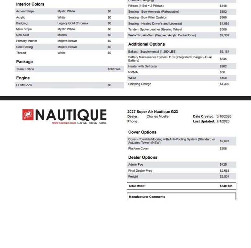 2027 Nautique Super Air G23