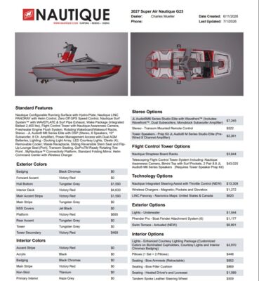 2027 Nautique Super Air Nautique G23