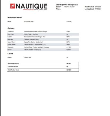 2027 Nautique Super Air Nautique G23