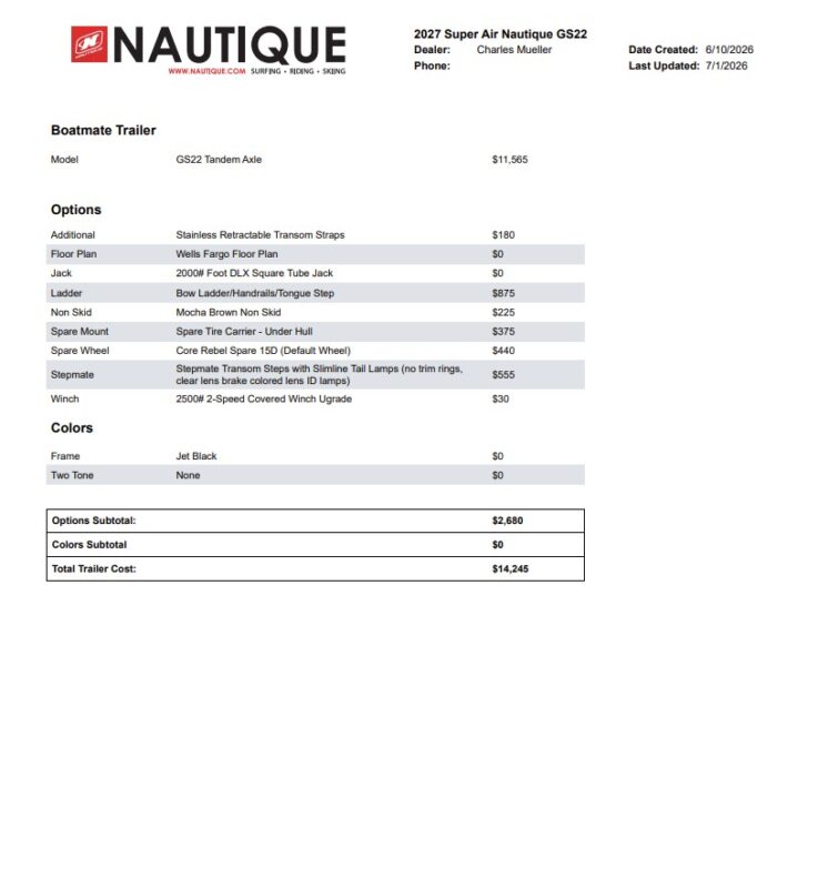 2027 Nautique Super Air Nautique GS22