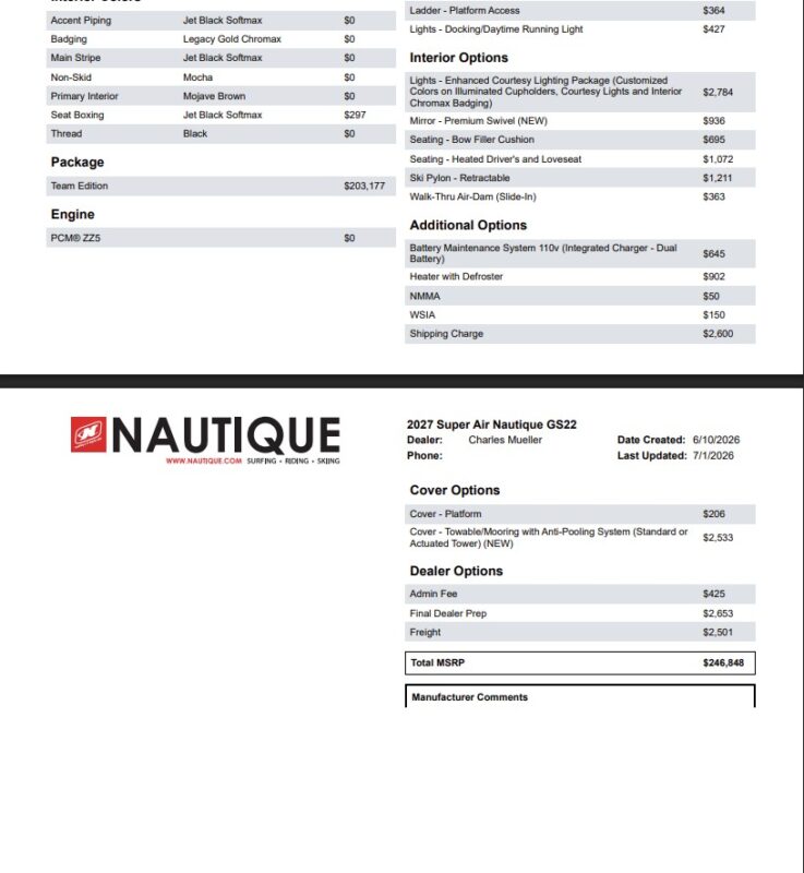 2027 Nautique Super Air Nautique GS22