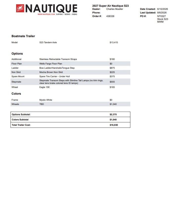 2027 Nautique Super Air Nautique S23
