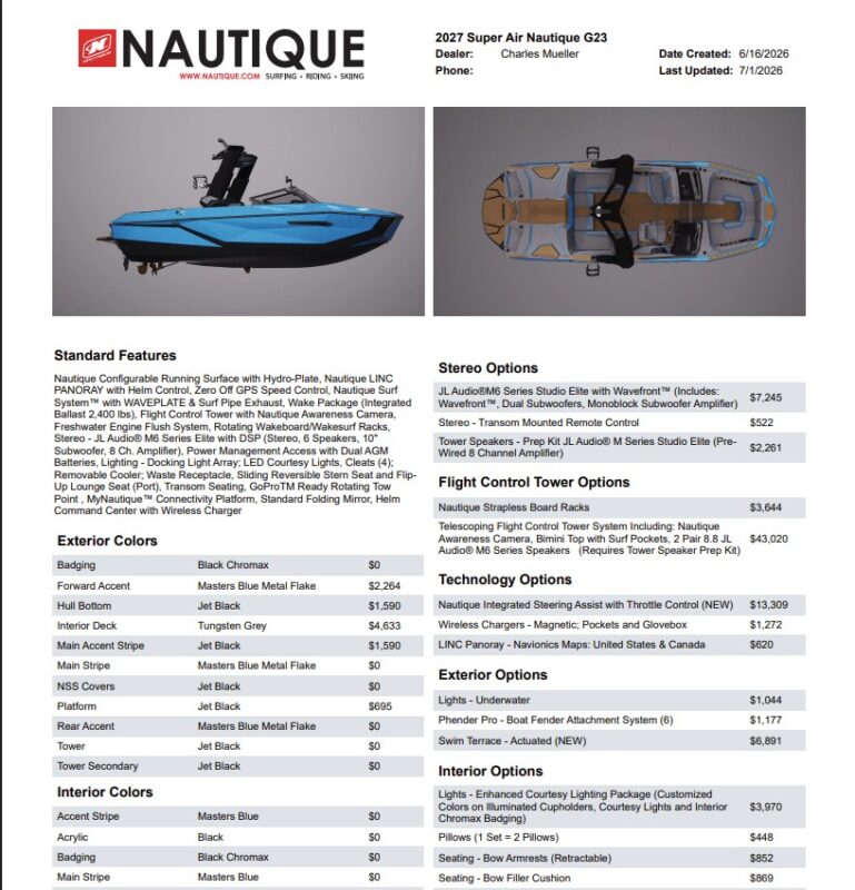 2027 Nautique Super Air Nautique G23