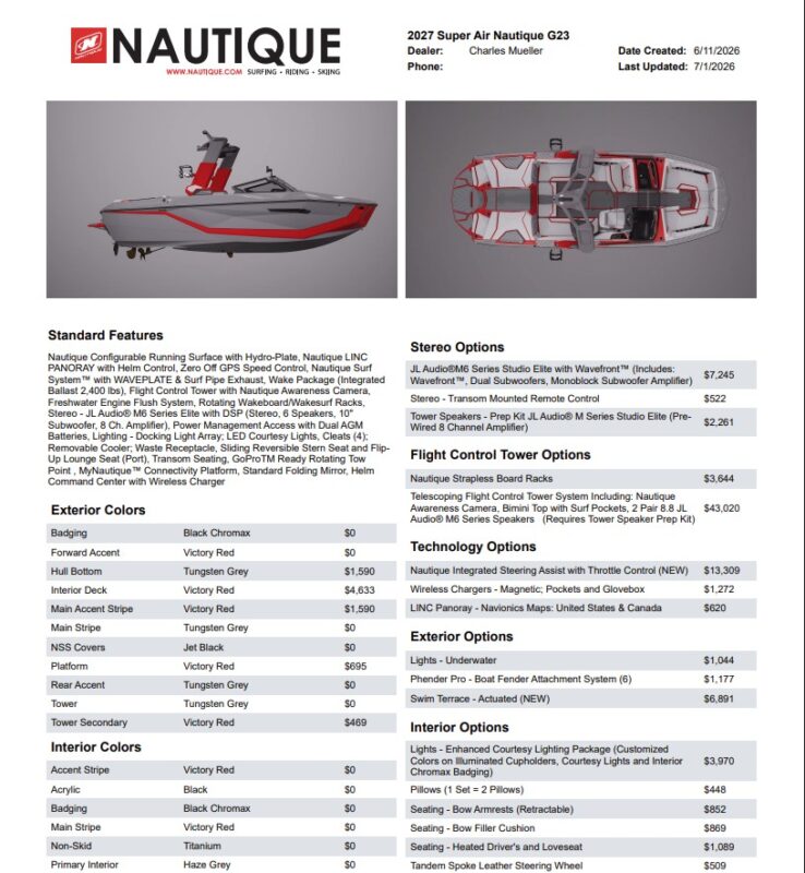 2027 Nautique Super Air Nautique G23