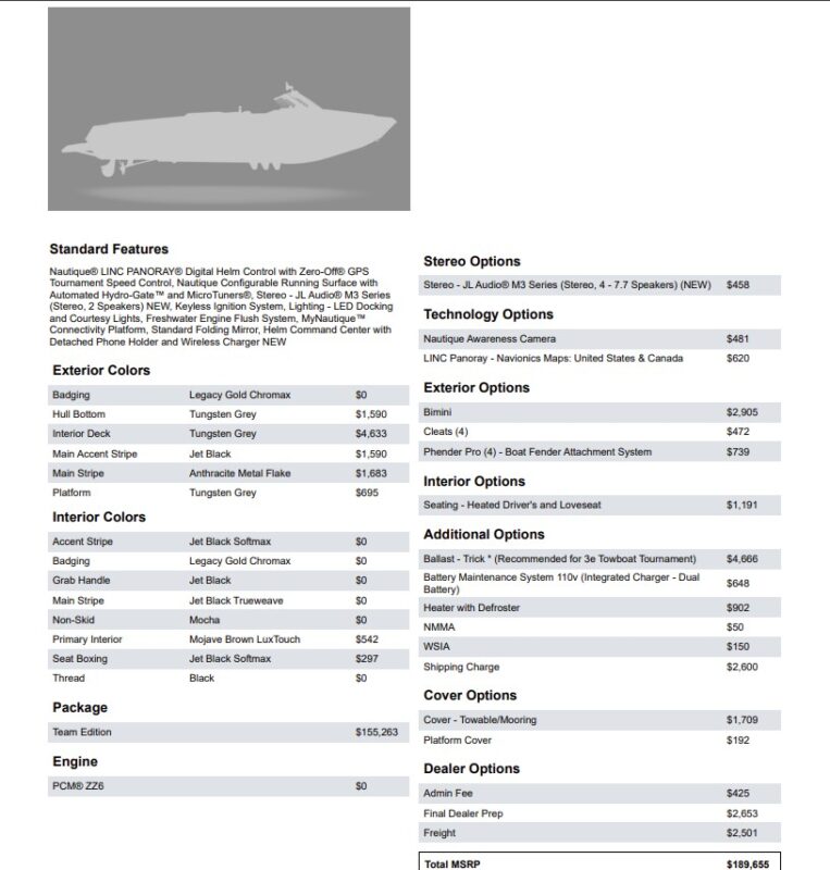 2027 Nautique Ski Nautique