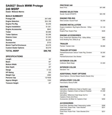 2027 SeaArk Protege 240