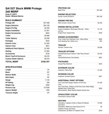 2027 SeaArk Protege 240