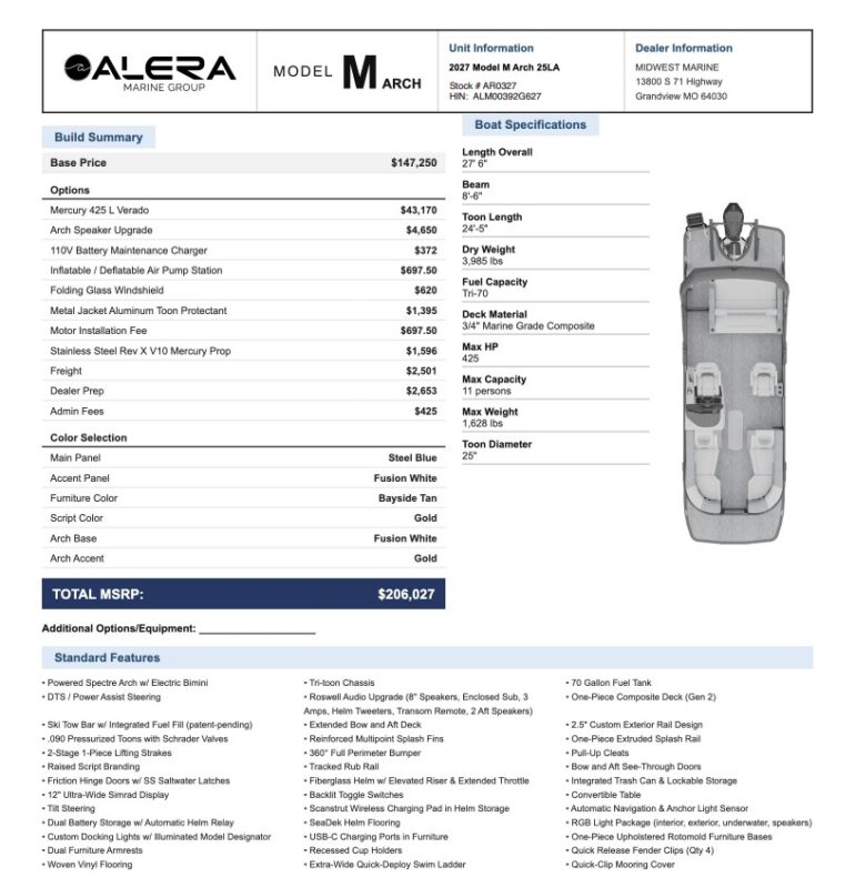 2027 Alera M25LA