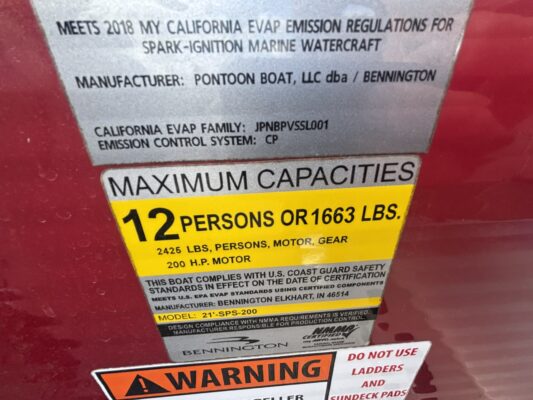 2018 Bennington 22 SFX
